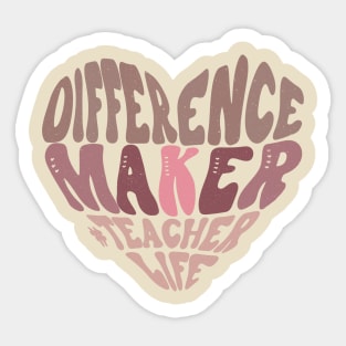 Difference Maker Teacher Life Sticker